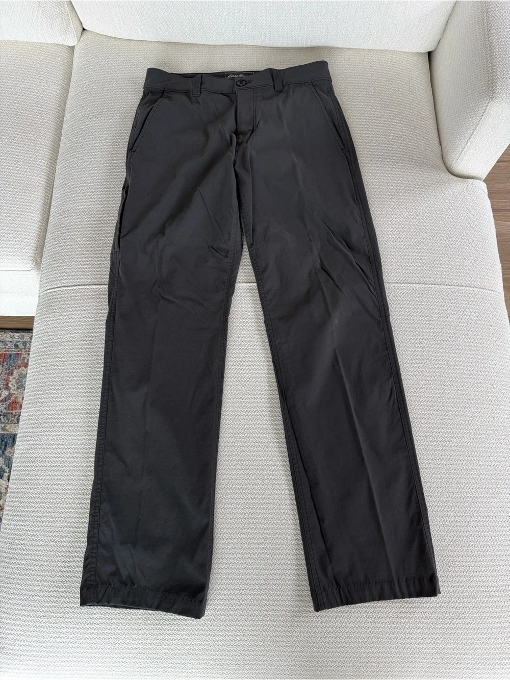 Eddie Bauer Men's Charcoal Travex Performance Pants - Picture 2 of 5